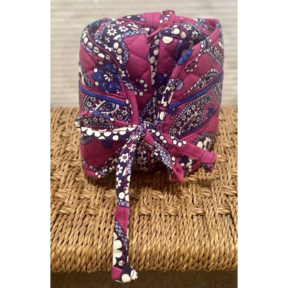 Vera Bradley All Wrapped-Up Jewelry Travel Case Organizer Expands Purple Plum